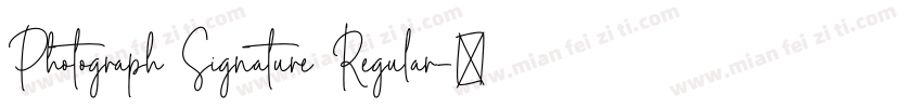 Photograph Signature Regular字体转换
